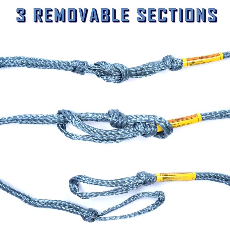 SWELL Wakesurf Pro Wakesurf Rope - 24' 3 Section 3/4" Line (Grey) - Image 5